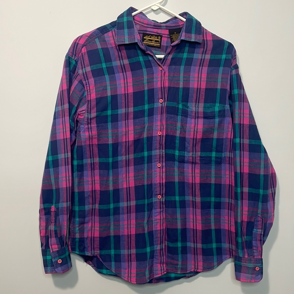 Eddie Bauer Button Down Collared Shirt Size 14